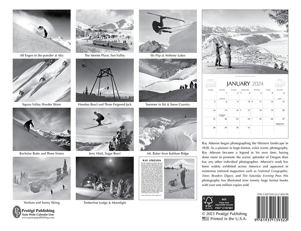 2025 Ski and Snow Country Calendar Protégé Publishing